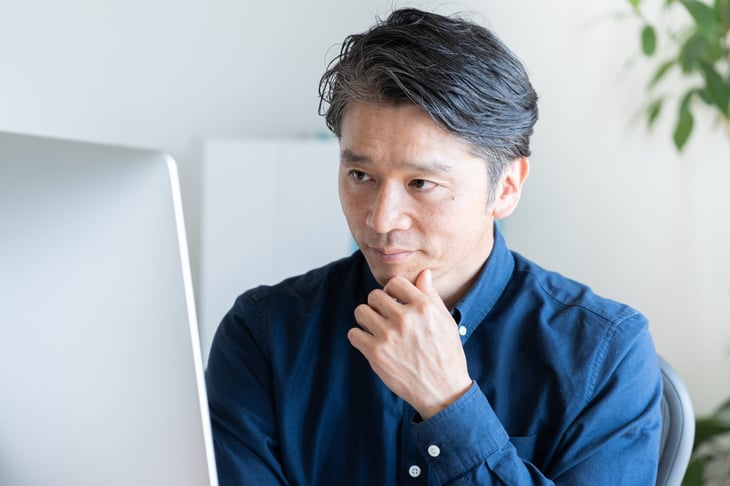 Worried middle-aged man