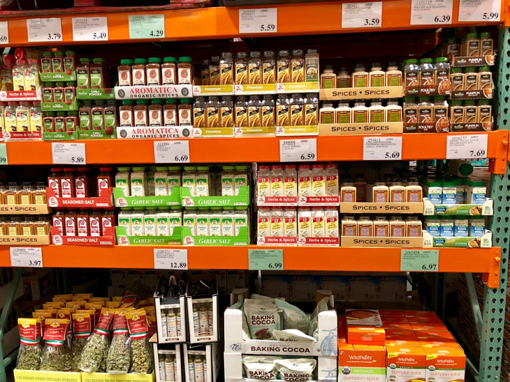 Spices at Costco