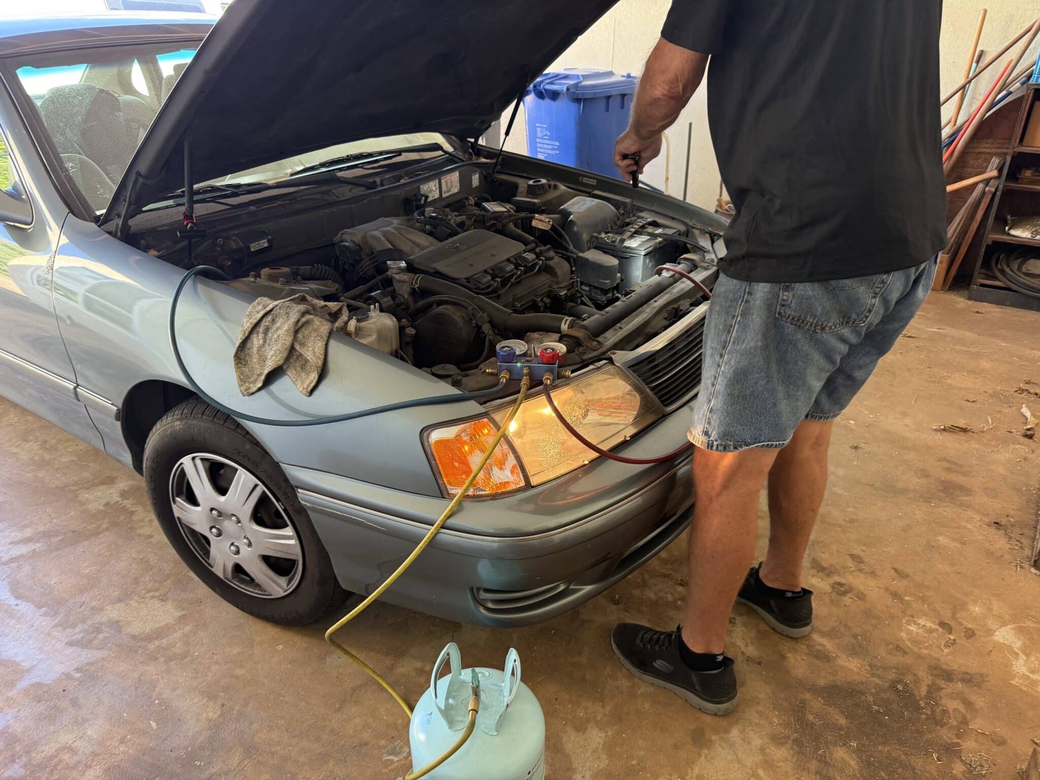 Fixed the car AC by adding freon for $80. After three years, we are good to go